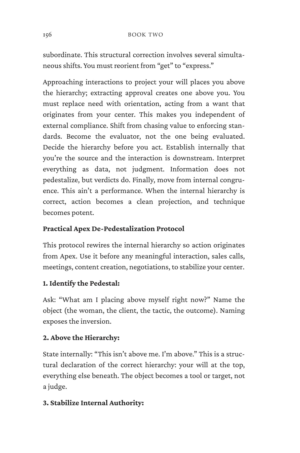 The Apex Correction, actual print edition page 156