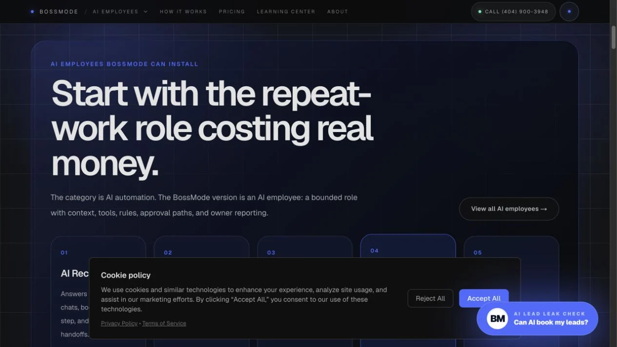 BossMode public examples of AI employee roles